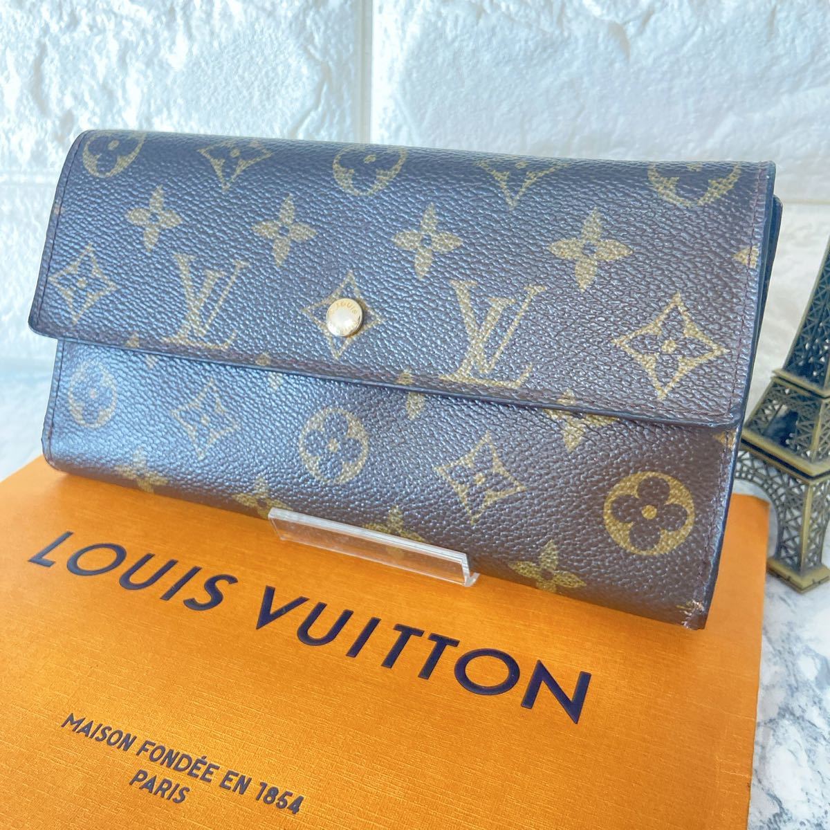 1円スタート！ルイヴィトン LOUIS VUITTON ポルトトレゾール ペン モノグラム 長財布_画像1