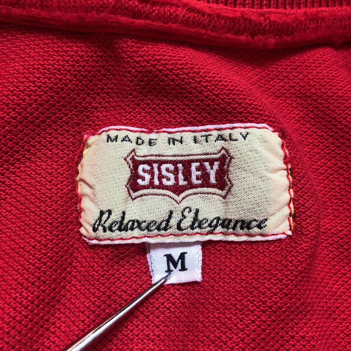 90s イタリア製 SISLEY シスレー★Mサイズ 長袖ポロシャツ！_画像3