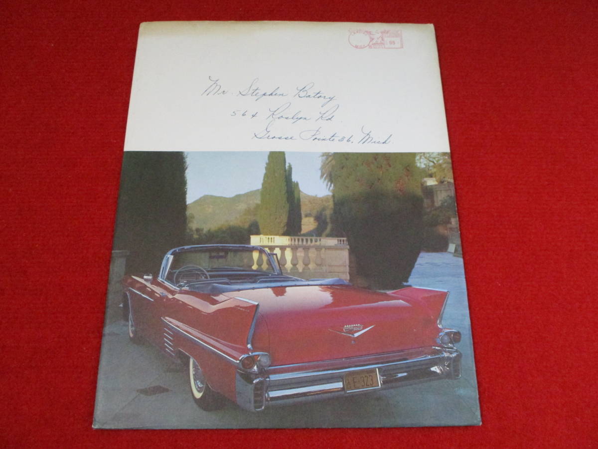 ** GM CADILLAC 1958 Showa era 33 large size catalog envelope attaching ① **