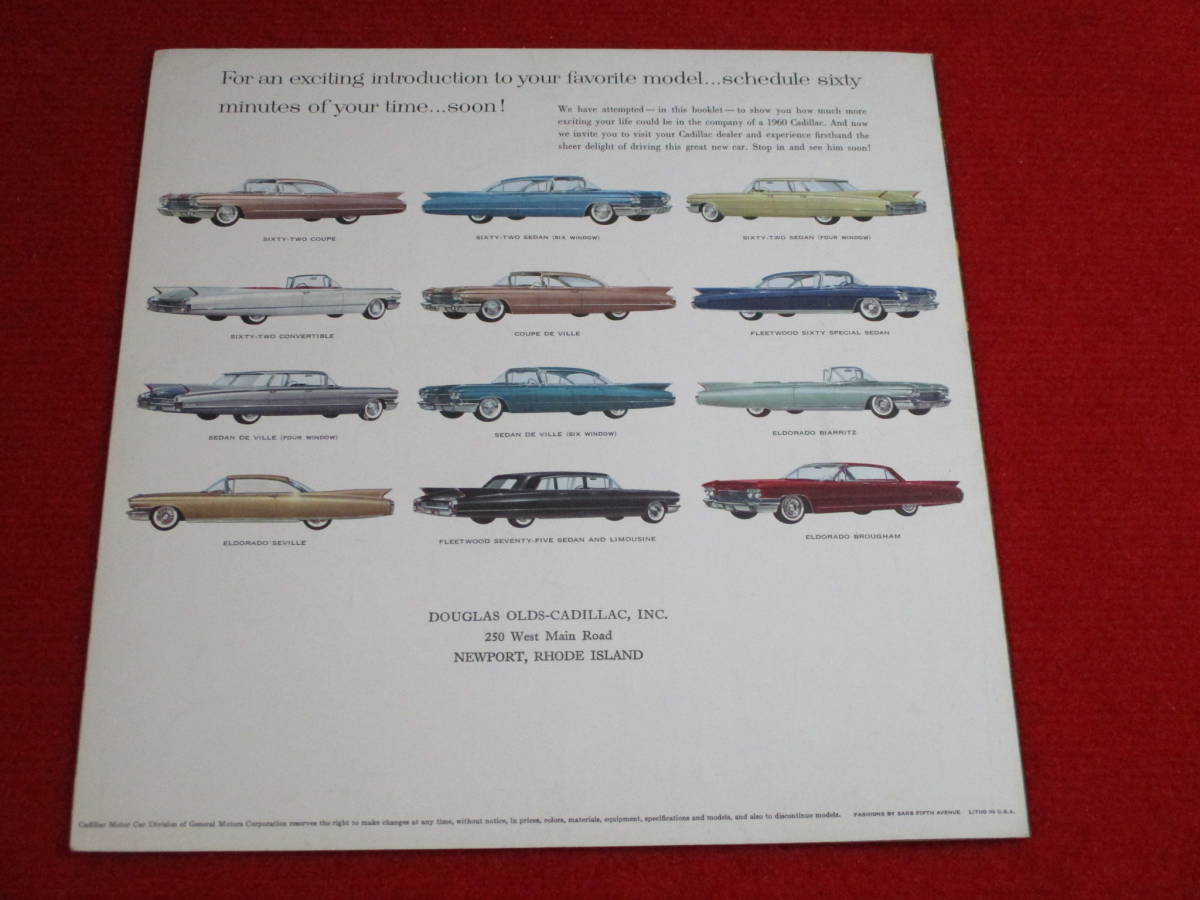 ** GM CADILLAC 1960 Showa era 35 large size catalog ② **