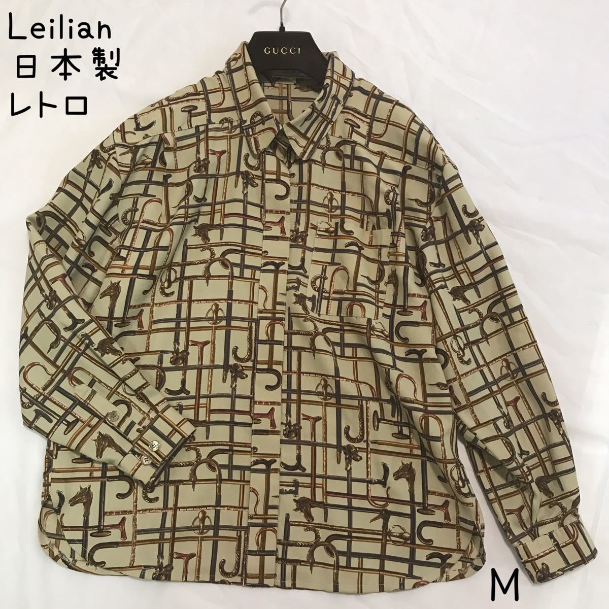 Leilian 犬柄 とろみチュニック 11号 通販