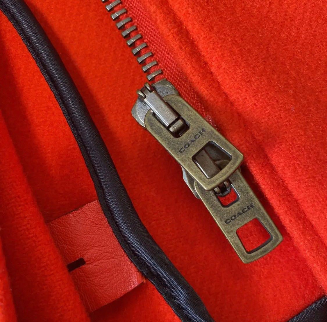 ヤフオク! - 送料無料 COACH 高級感 赤 朱色 ダッフルコート コ...