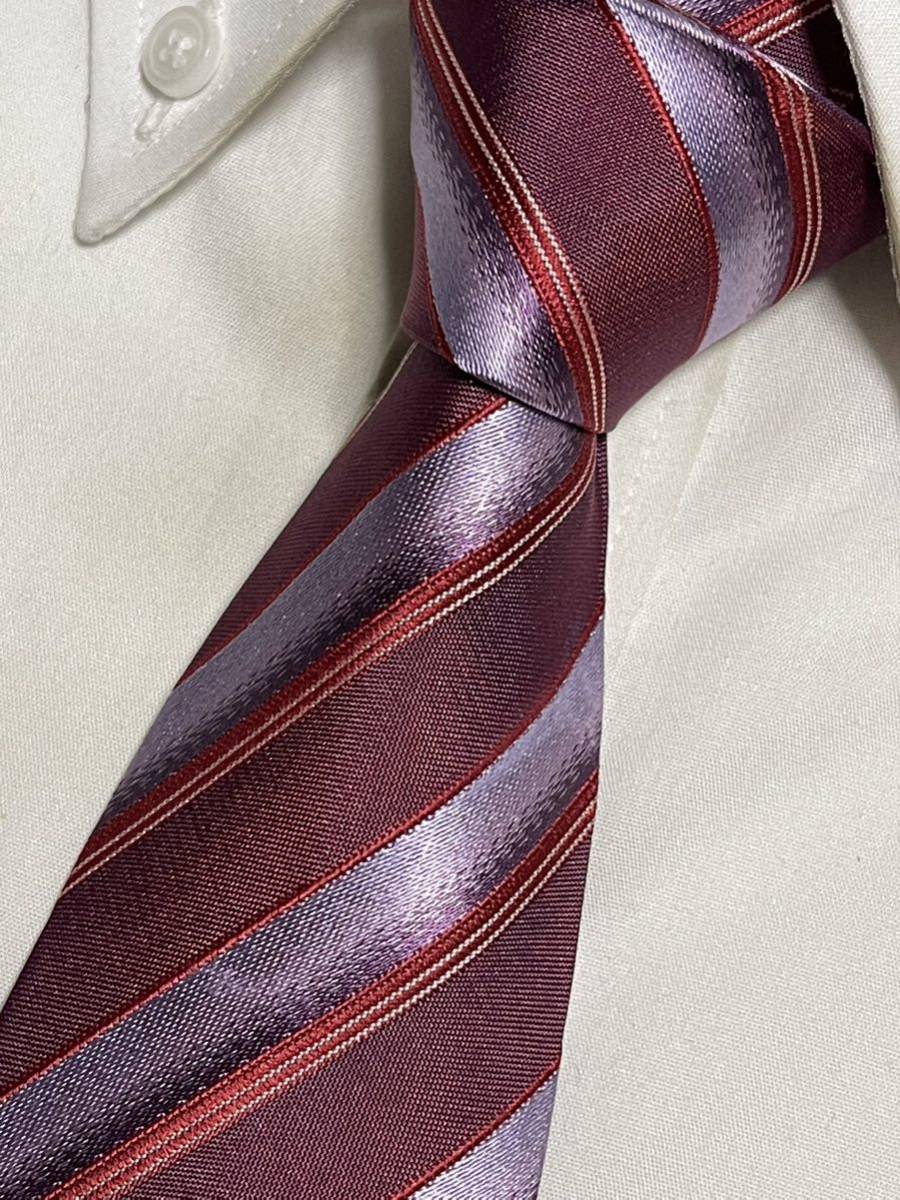  almost unused "HUGO BOSS" Hugo Boss stripe brand necktie 210203
