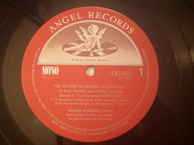  domestic record [o- clair :J.S.ba is / violin . through . low sound therefore. sonata ] LEXC1026~7