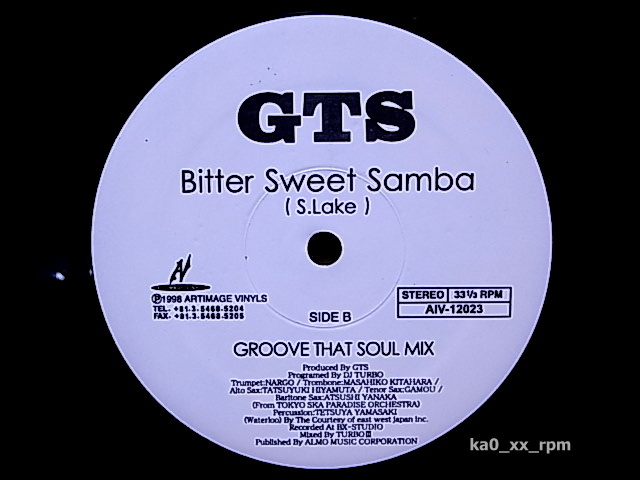 ★☆GTS「Theme From Mahogany (Groove That Soul Mix) / Bitter Sweet Samba (Groove That Soul Mix)」☆★5点以上で送料無料!!!_画像2