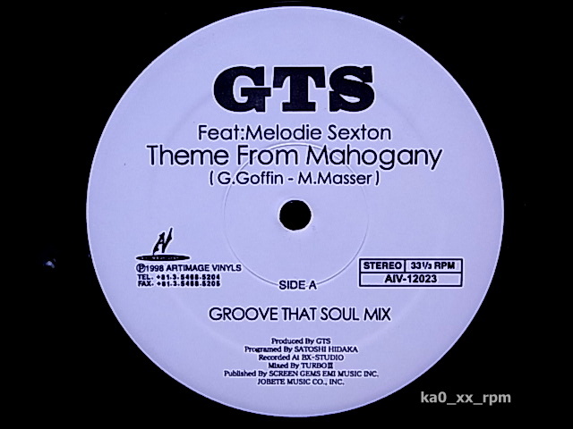 ★☆GTS「Theme From Mahogany (Groove That Soul Mix) / Bitter Sweet Samba (Groove That Soul Mix)」☆★5点以上で送料無料!!!_画像1