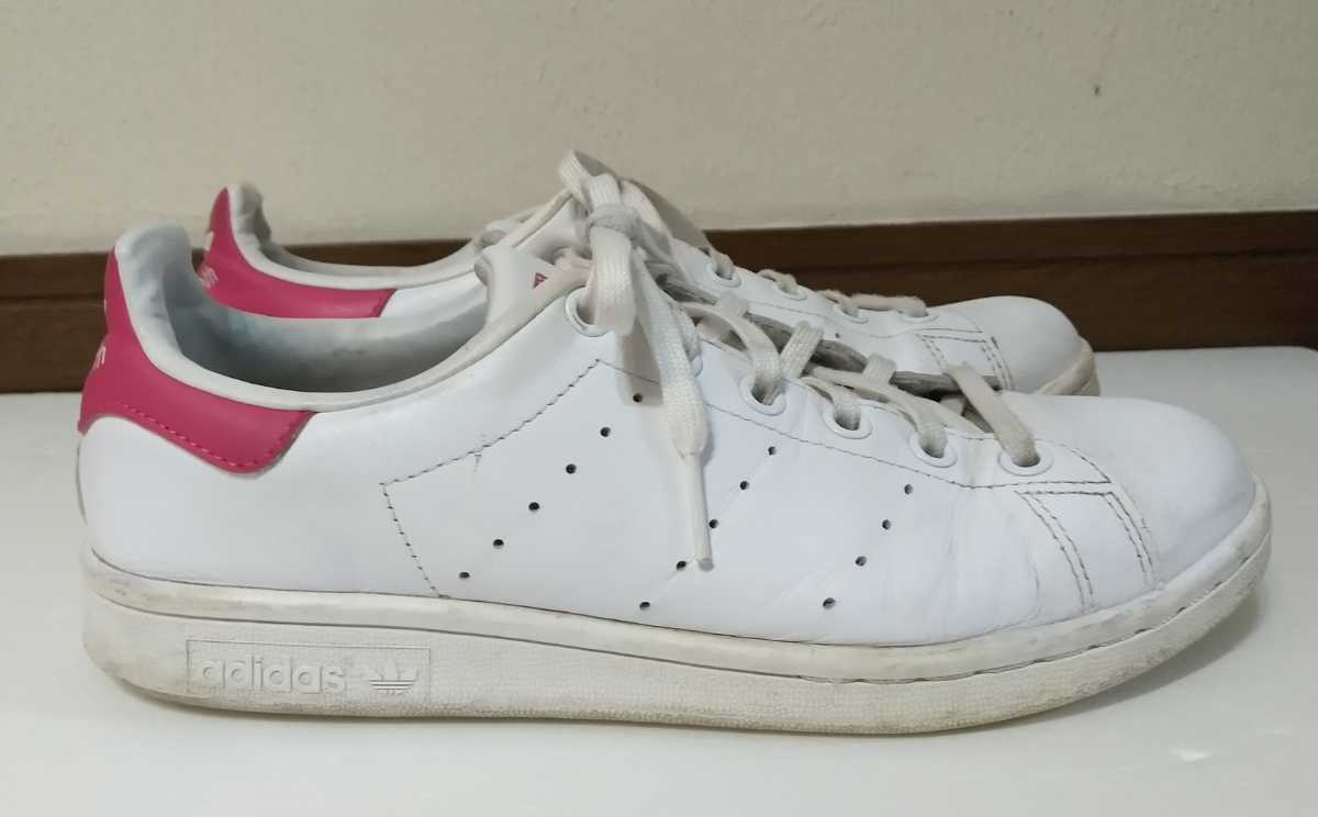 adidas Adidas Stansmith STAN SMITH leather sneakers white × pink 24.5cm