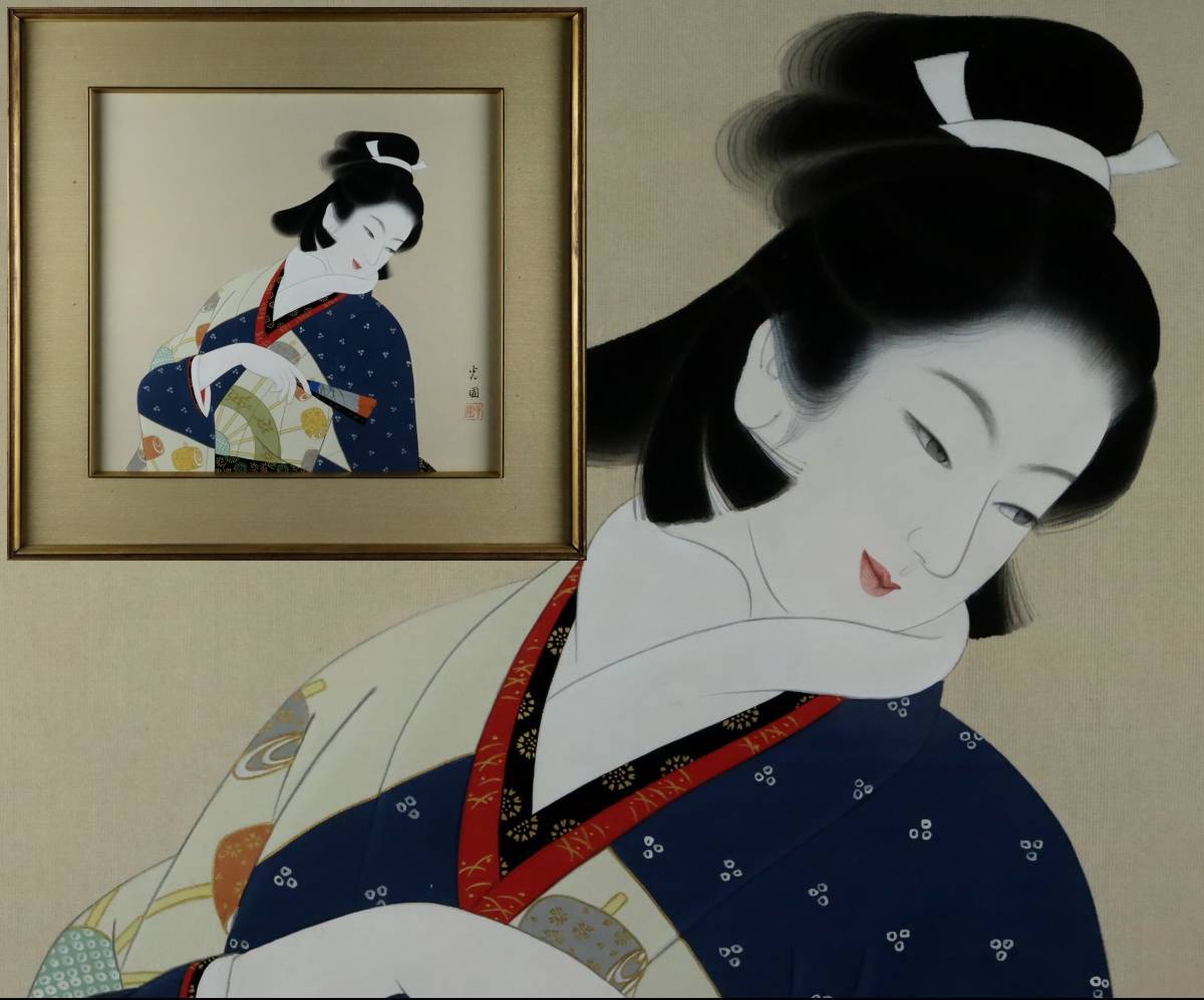 Yahoo!オークション - 真作保証 佐藤光園 美人画 日本画10号 Yahoo!オークション - 真作保証 佐藤光園 美人画 日本画10号