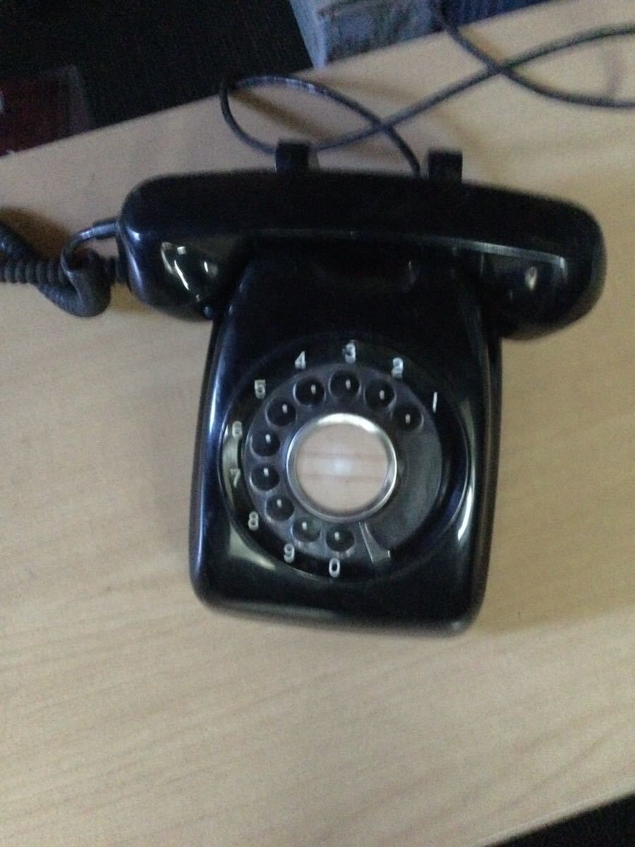  black dial telephone black telephone Showa Retro rare 