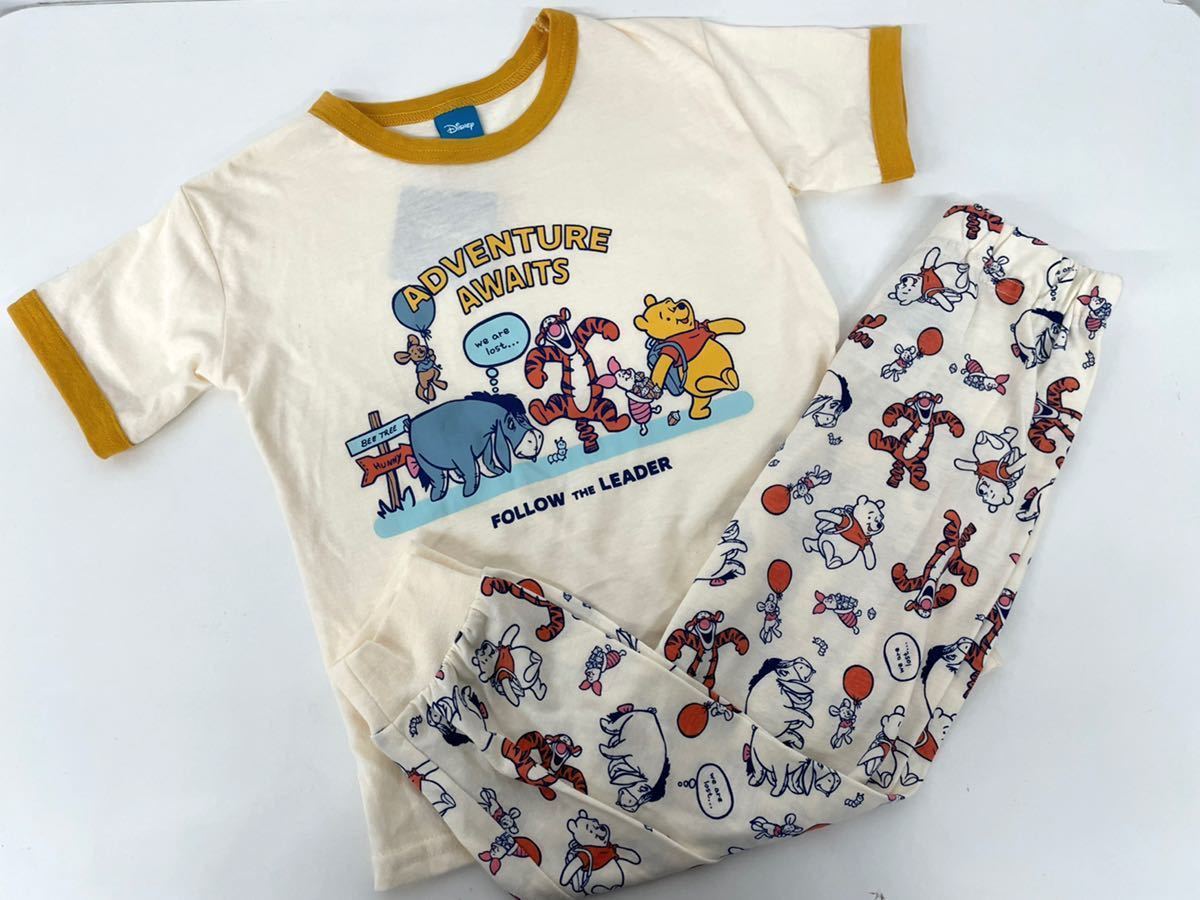  new goods # Disney Pooh pyjamas set short sleeves / long trousers 130 illustration pretty 