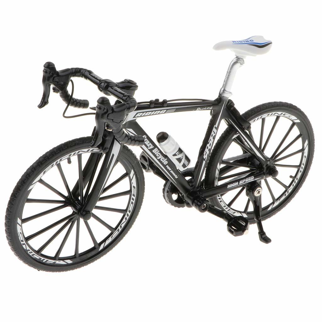 ロードバイク ミニチュア 自転車模型 自転車ミニチュア 自転車玩具 ダイキャストバイクモデル おもちゃ 黒_画像2