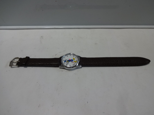 キャラクター時計 ミッキーマウス 機械式 手巻き 時計 腕時計 リストウォッチ 未使用品 古い物