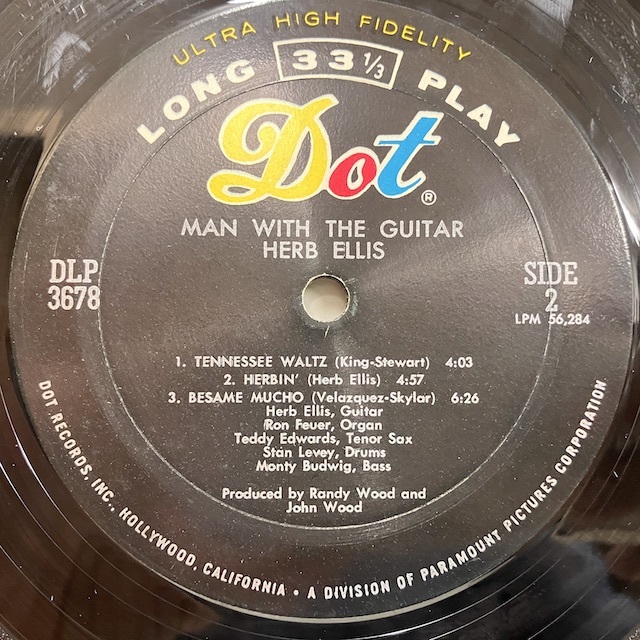 ●即決LP Herb Ellis / Man With The Guitar j34670 米オリジナル、Mono ハーブ・エリス_画像2