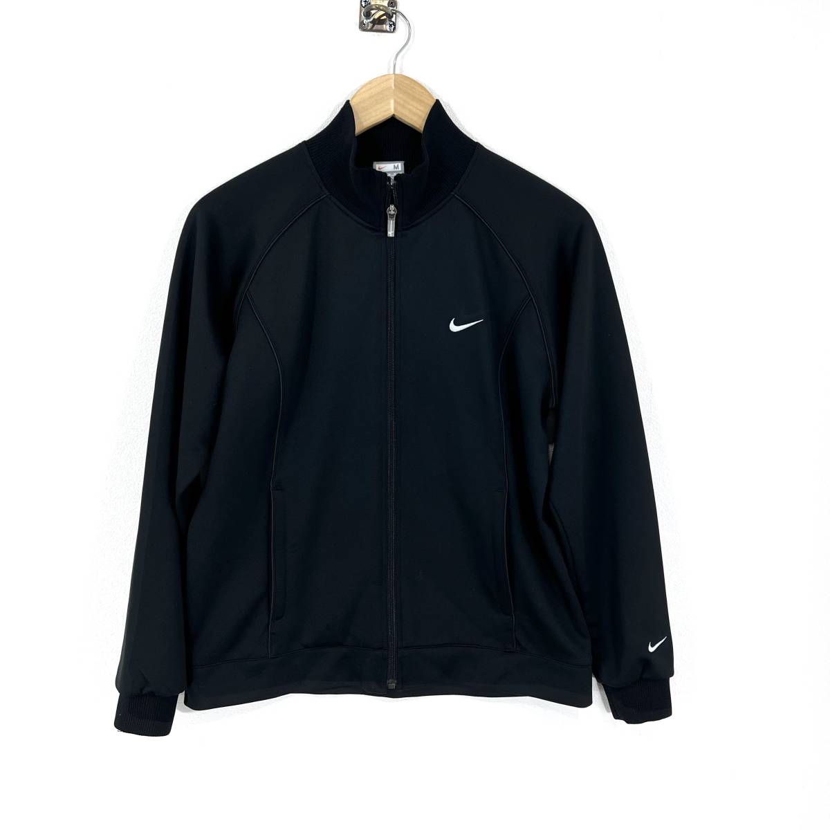 NIKE ジャージ トラック ブラック M レディース WOMEN'S ジャケット ロゴ ブルゾン NIKE FIT ナイキ_画像1