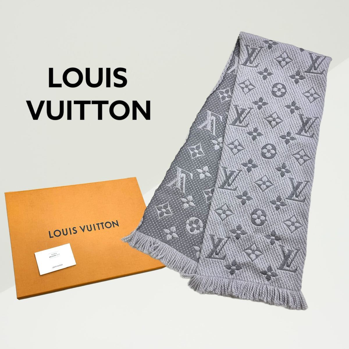 高級 箱付 LOUIS VUITTON ルイヴィトン エシャルプ・ロゴマニア