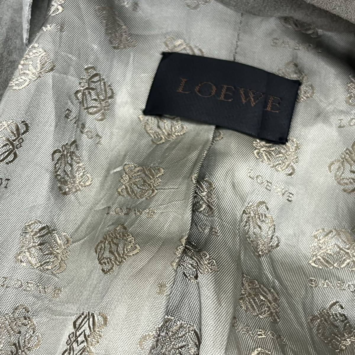 LOEWE ロエベ 裏地アナグラム柄 仔羊 ラムレザー ムートンコート