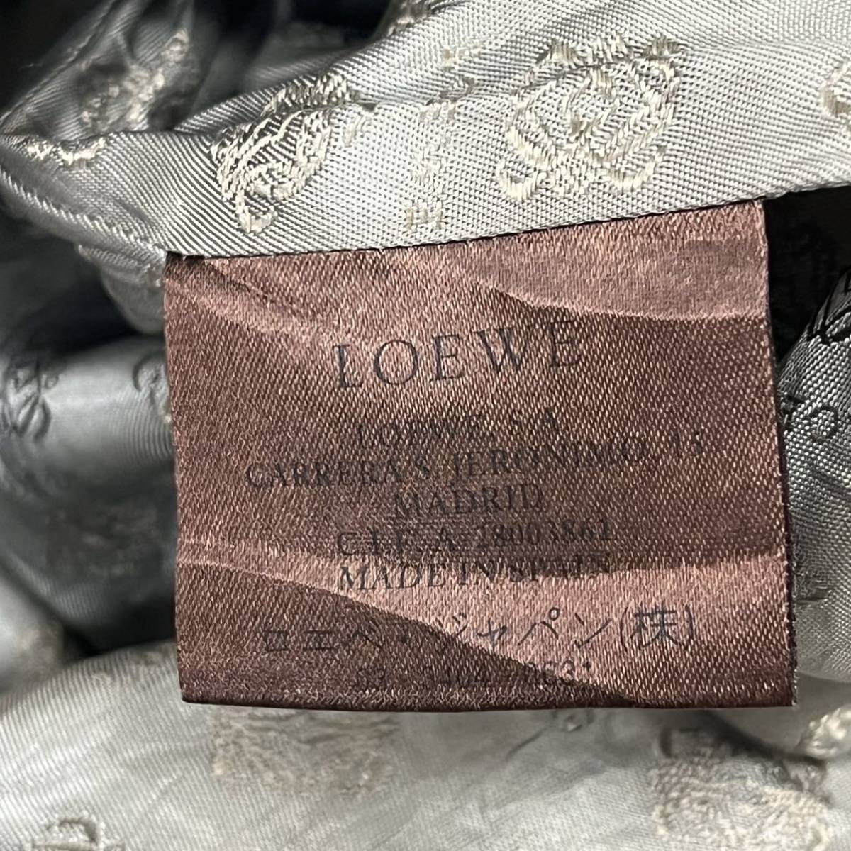 LOEWE ロエベ 裏地アナグラム柄 仔羊 ラムレザー ムートンコート