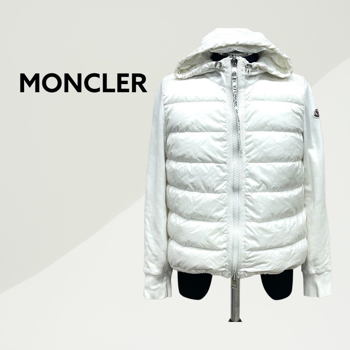 国内正規品MONCLER モンクレール20AW ロゴワッペンコットン切替ダウン