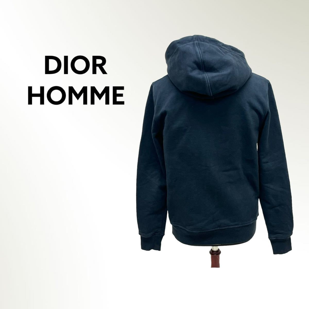 DIOR HOMME ディオールオム 19AW BEE刺繍 蜂 コットン ジップアップ フーディー パーカー メンズ 013J200A0531