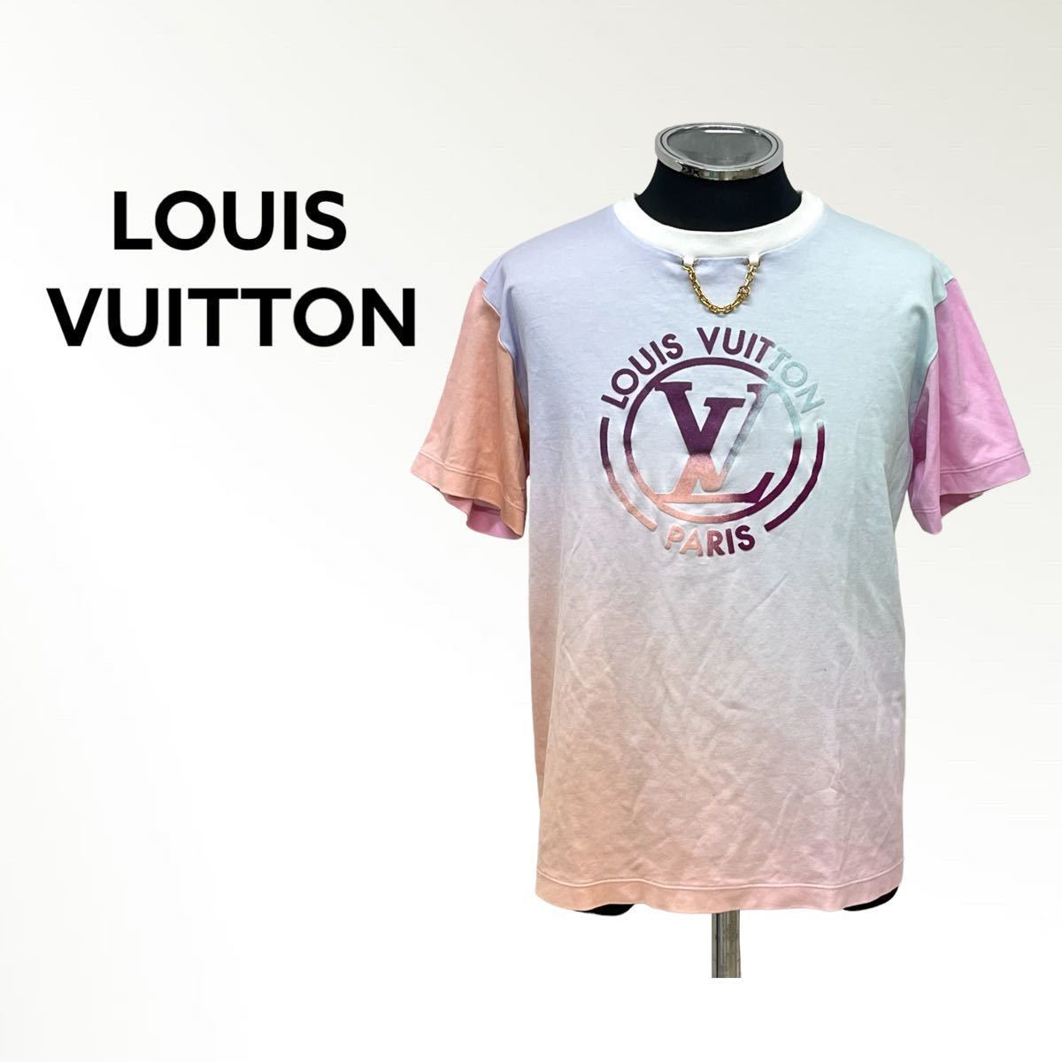 ルイヴィトン 2022年 グラディエント LVサークル チェーン 半袖Tシャツ