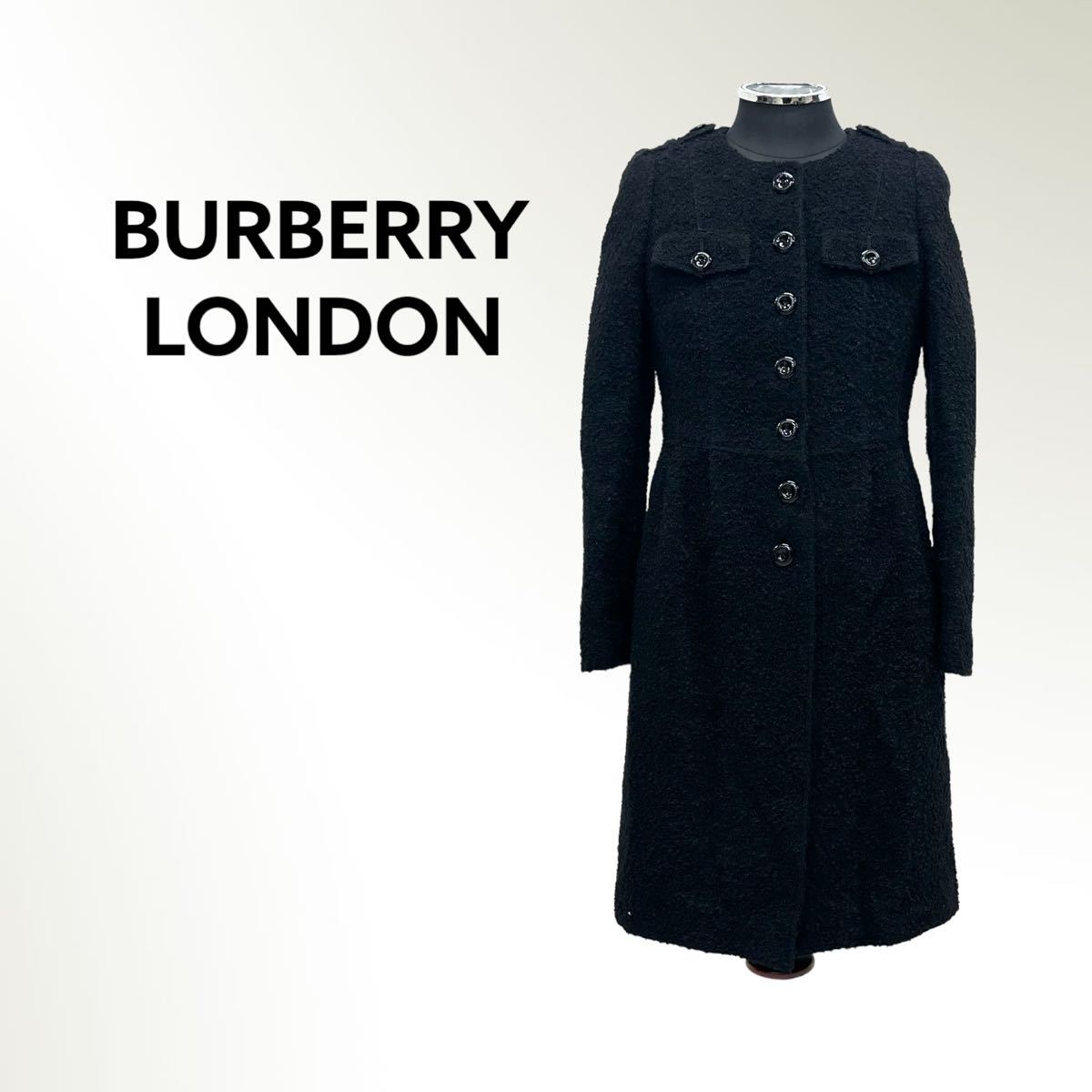BURBERRY LONDON バーバリー ロンドン 裏地チェック柄 ウール モヘヤ混 ...