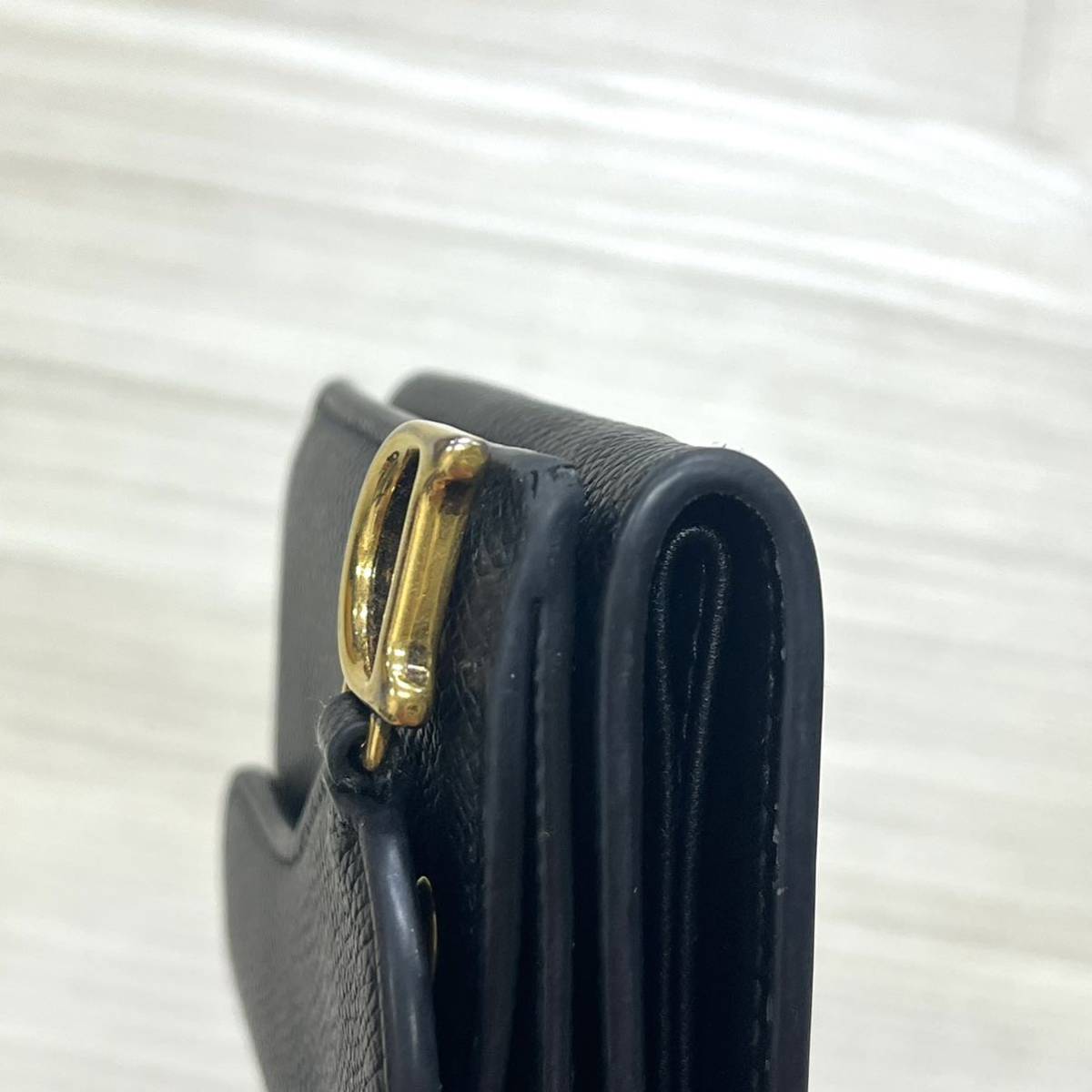 DIOR ディオール サドル Dロゴ レザー カードホルダー ウォレット 財布-