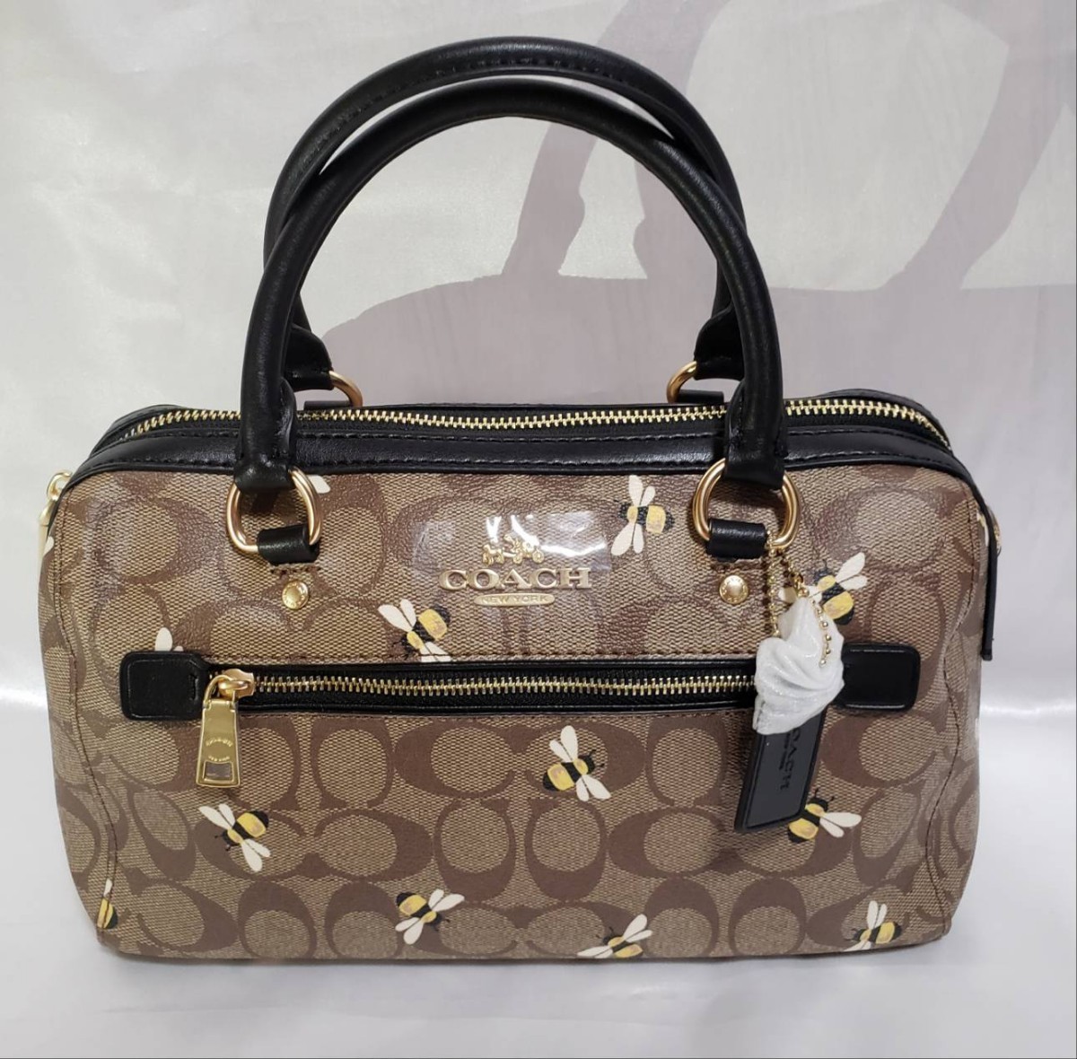 ☆コーチ COACH☆ ローアンサッチェル シグネチャー ビープリント 蜂