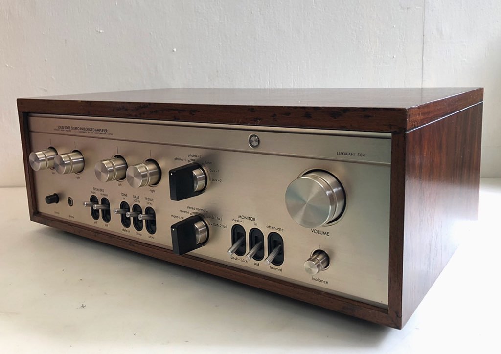 F02210△通電OK LUXMAN L-504 プリメインアンプ 難有品 ラックスマン