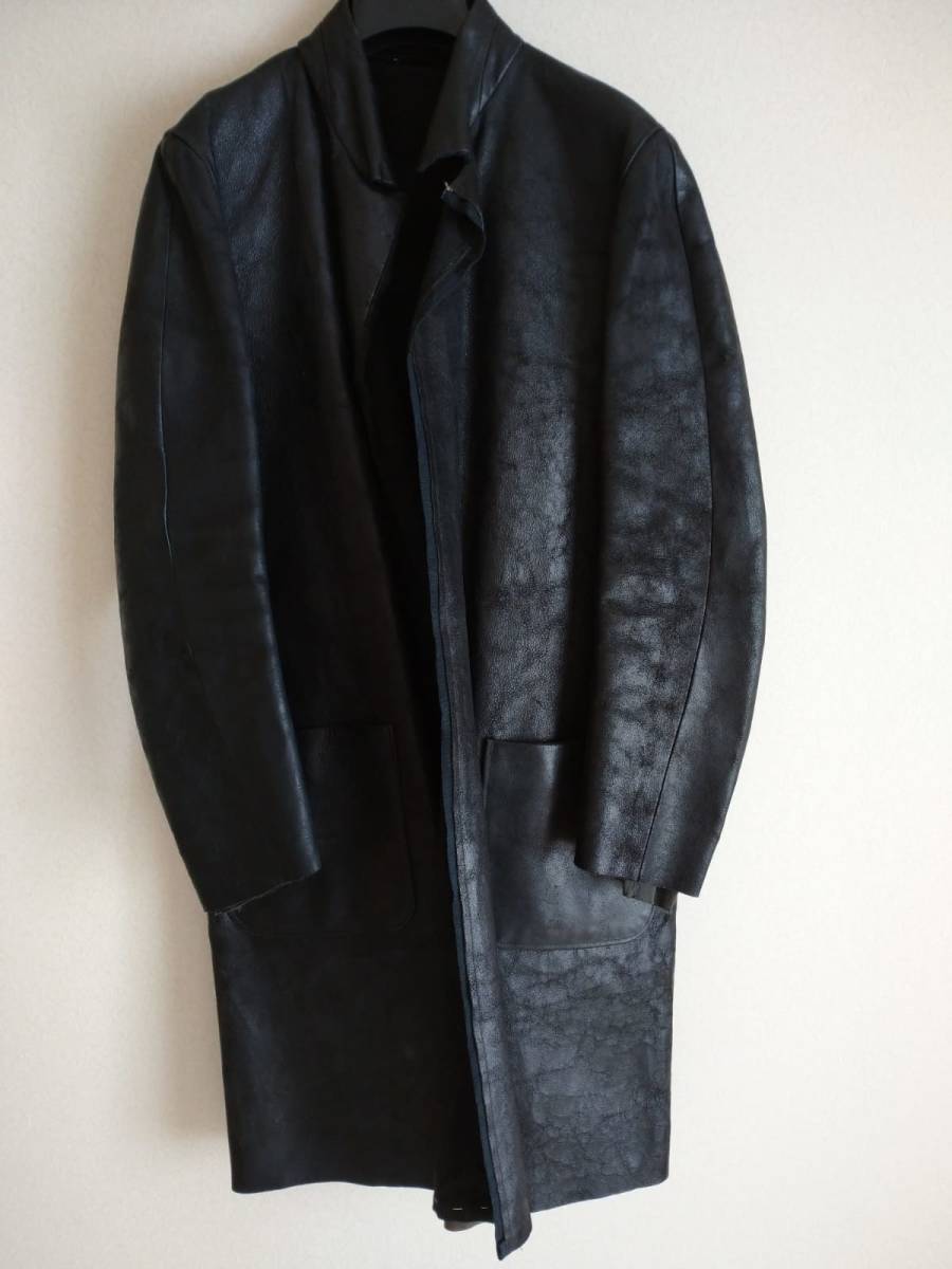 希少激レア size 4 美品 初期 CDIEM カルペディエム horse destroyed leather coat レザーコート m_moriabc LMaltieri アルティエリ_画像4