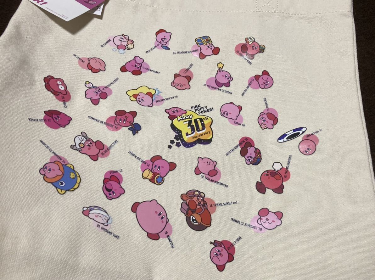 【限定品】新品 カービィ 30周年 アベイル コラボ トートバッグ 任天堂 Kirby Switch ファミコン トート カービィー 30th a_画像1