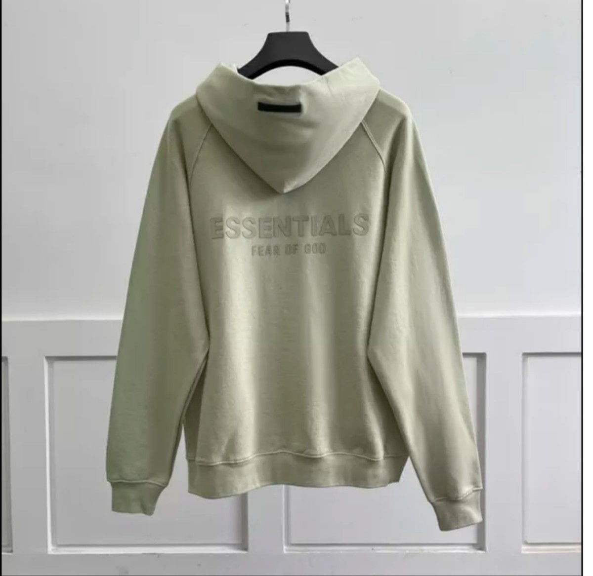 FEAR OF GOD エッセンシャルズ パーカー バック ロゴ Sサイズ グリーン