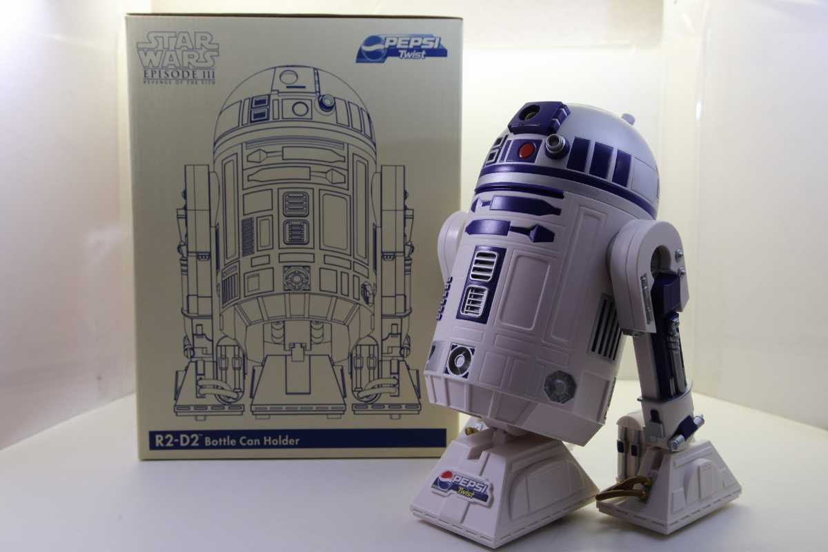  prompt decision! not for sale Pepsi Star * War z goods . present . for! campaign R2-D2 type moving bottle can holder episode Ⅲ 48BG50