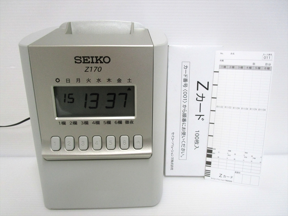 ヤフオク! - SEIKO セイコー タイムレコーダー Z170/タイムカ...