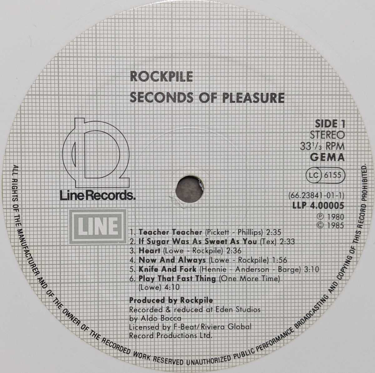 Rockpile-Seconds Of Pleasure*.* limitation color record / color EP attaching /Nick Lowe/Dave Edmunds/Brinsley Schwarz/Love Sculpture