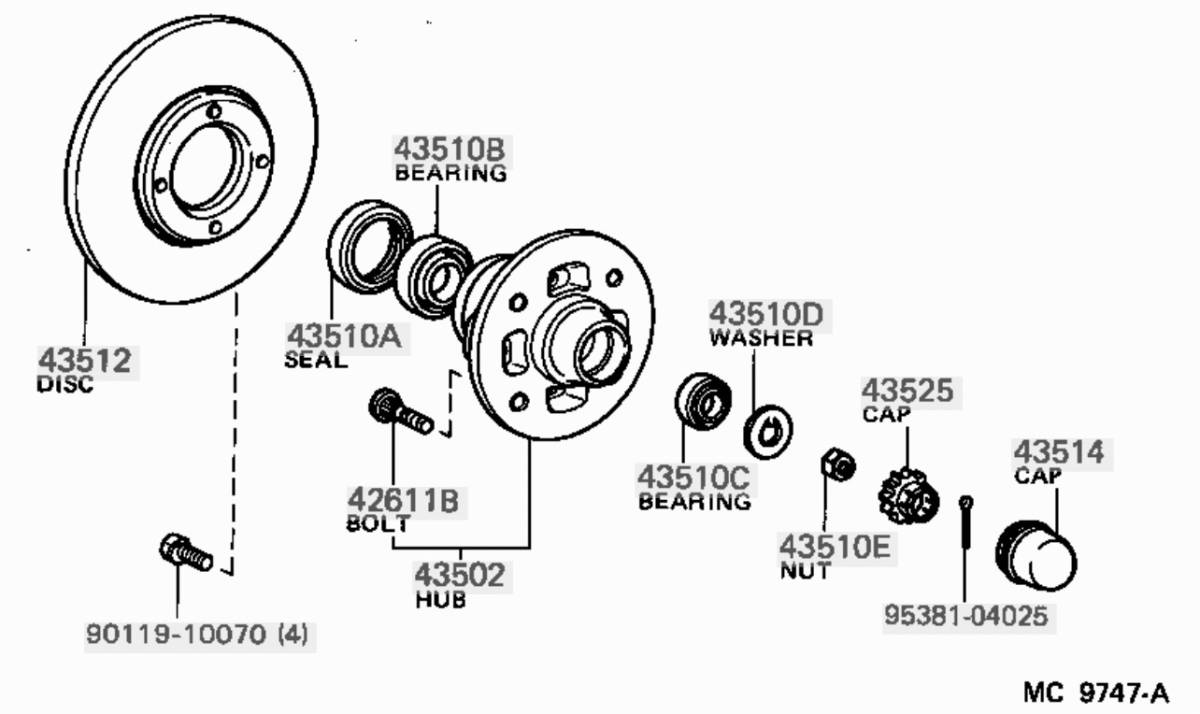 ★未使用 トヨタ純正 AE86 85 フロントアクスルハブ アクスルベアリング ハブオイルシール レビン トレノ アクスルハブ LEVIN TRUENO JDM_画像5