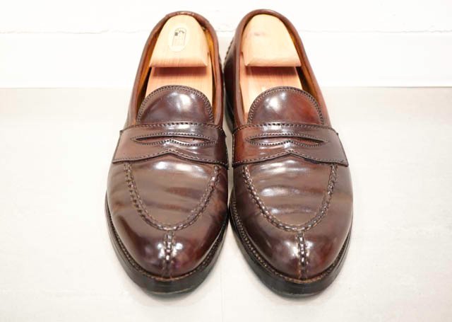 1円スタート!【良品】Alden オールデン コードバン ローファー #67162 ショッピング売品 Alden オールデン コードバンペニーローファー 6.5D ドレス/ビジネス