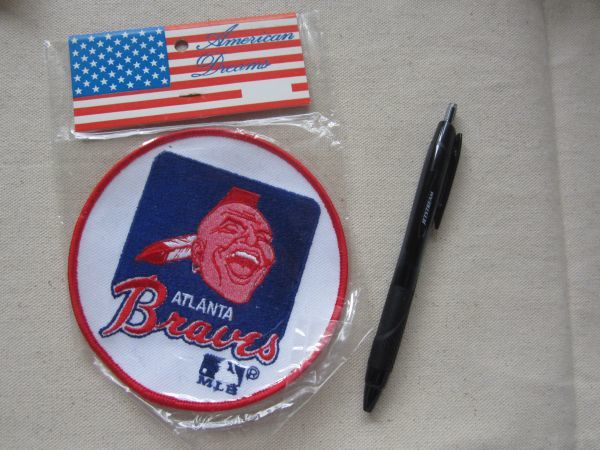 大きめ ATLANTA Braves アトランタ・ブレーブス MLB ロゴ 刺繍 パッチ 野球 ワッペン/ メジャーリーグ ベースボール USA ビンテージ 548_画像7