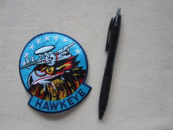 ミリタリー HAWKEYE ホークアイ アメリカ 米国 USA ワッペン/パッチ 空軍 海軍 早期警戒機 カスタム 古着 腕章 サバゲー ② 549_画像8