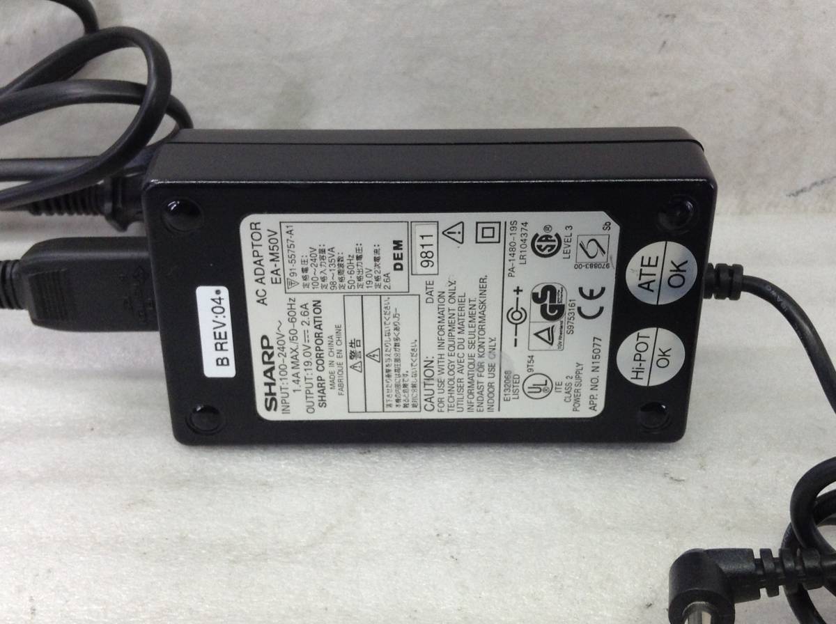 P-2239 SHARP made EA-M50V specification 19.0V 2.6A Note PC for AC adaptor prompt decision goods 
