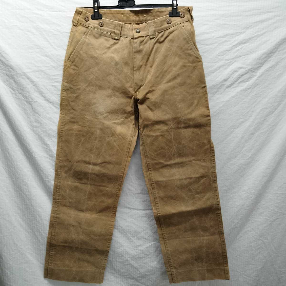 filson oil finish single tin pant フィルソン オイルフィニッシュ シングルティンパンツ 80年代 アメリカ usa 製 31 肉厚 オイル抜け_画像1