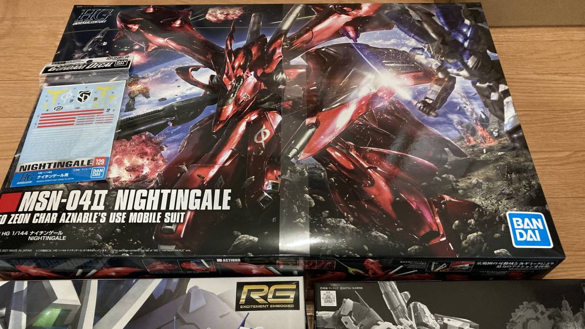 未組み立て品 RG 1/144Hi-νガンダム HGUC 1/144 ナイチンゲール+専用