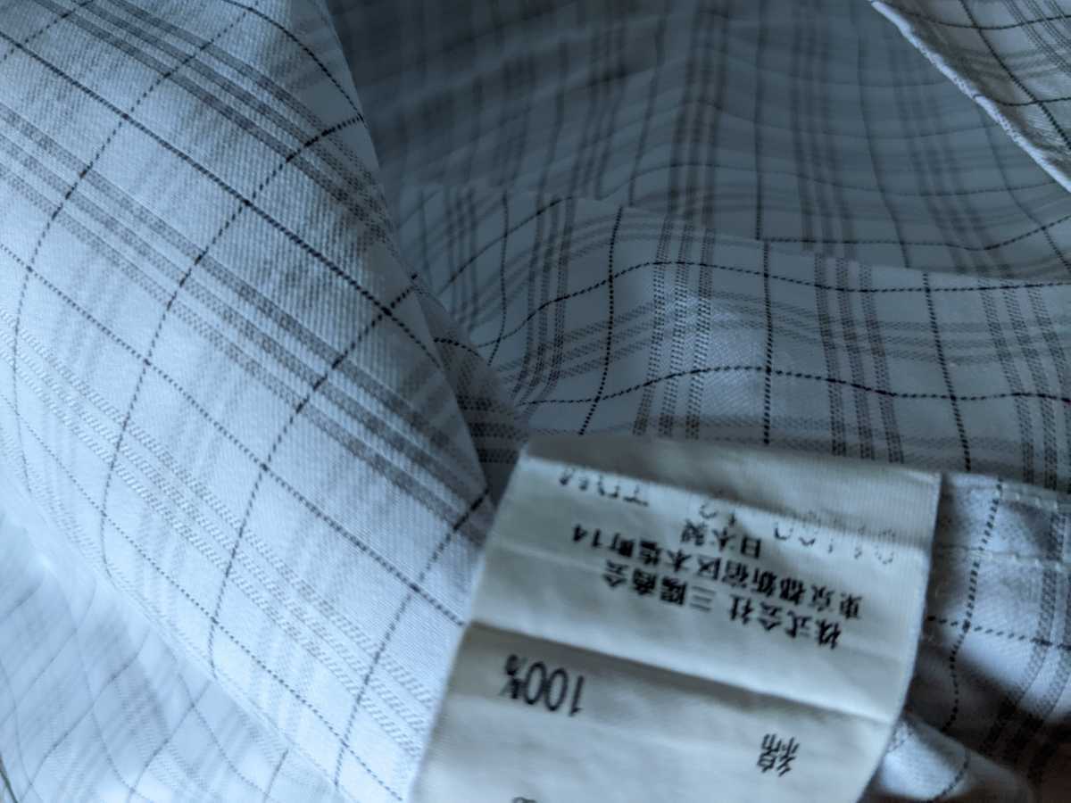 バーバリーロンドン　長袖シャツ　白色　ホワイト　チェック　M L XL 即決　BURBERRY LONDON_画像10