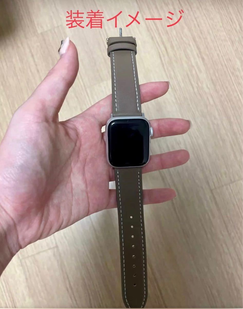 Apple Watch レザーベルト 38 40 41mm ベージュ