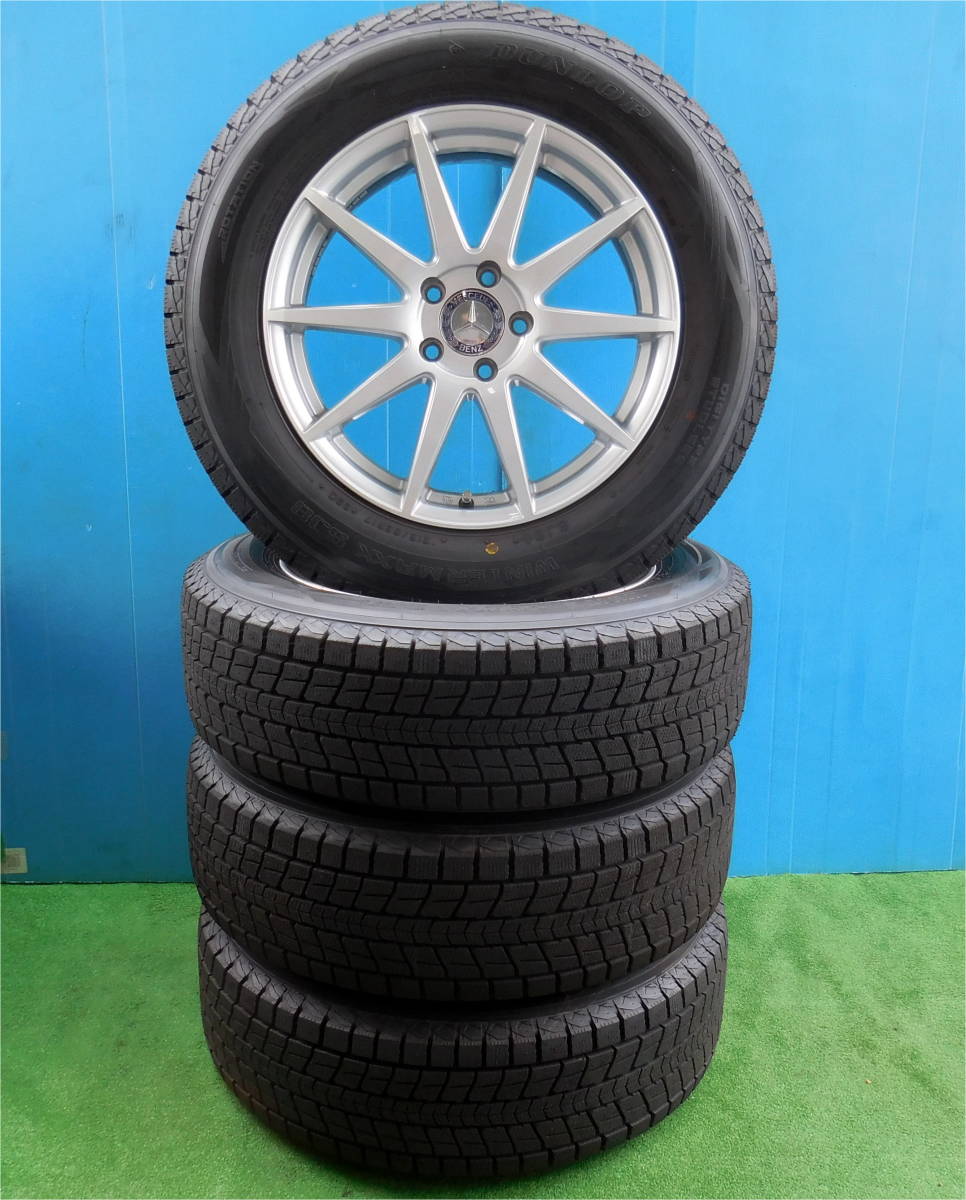 人気激安 H247 GLA 新型 即決◆超超良品!メルセデスベンツ スタッドレスタイヤセット 215/65R17◆ SJ8 ダンロップ '21年製イボ付 スタッドレスタイヤ
