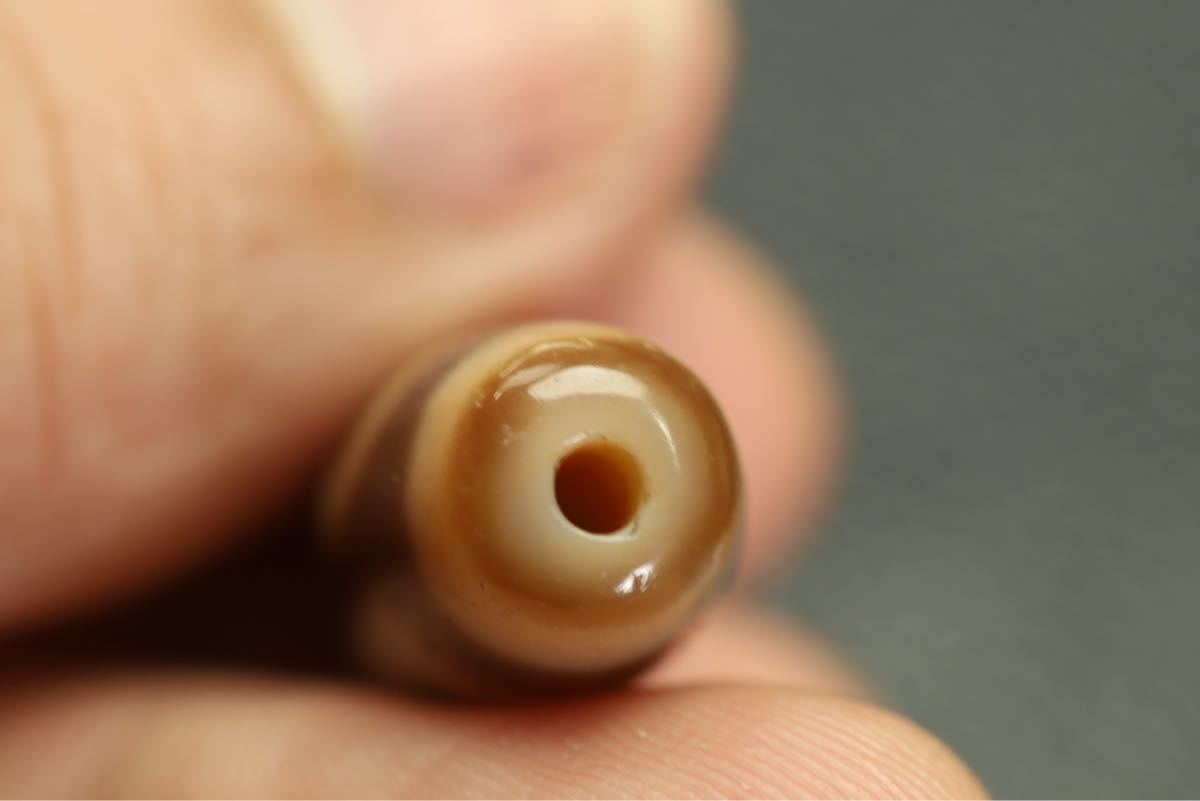 本物保証 高級老天珠 チベット ジービーズ ミニ「ニ眼天珠」Dzi beads