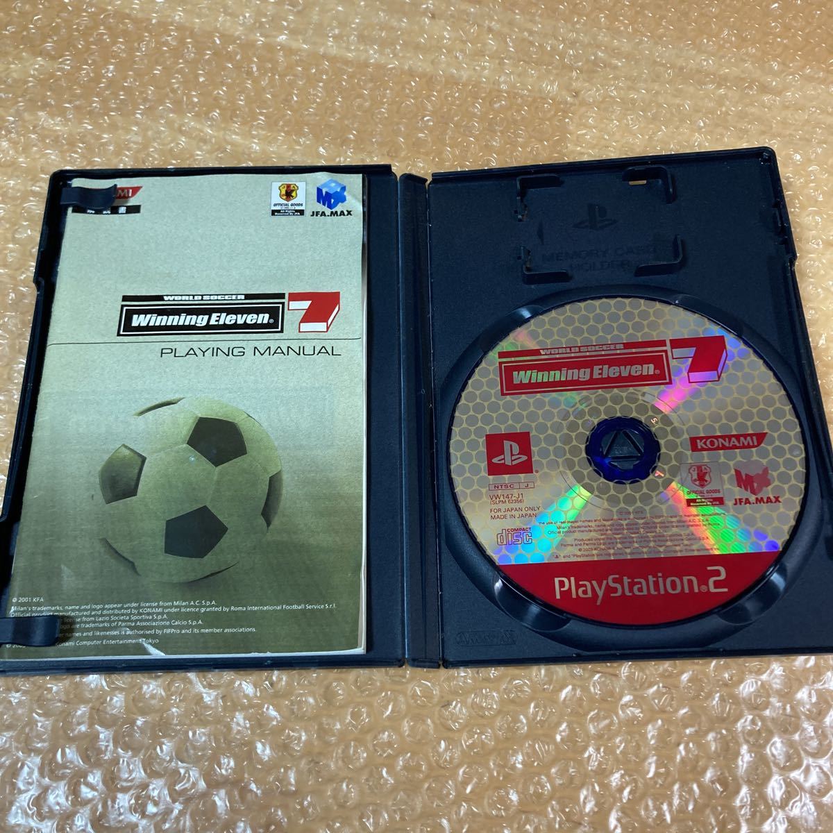 ゲーム PlayStation2/PS2 ワールドサッカー ウイニングイレブン7 コナミ 起動のみ動作確認_画像3