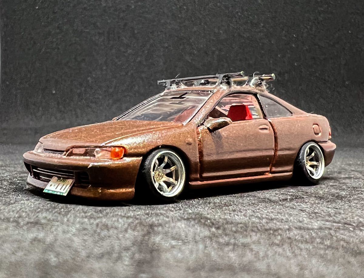 ミニカー tomica トミカ インテグラ integra 改造車 jdm usdm #トミカ #tomica #車高短 #ローダウン ヘラフラッシュ #hellaflush #深リム_画像1