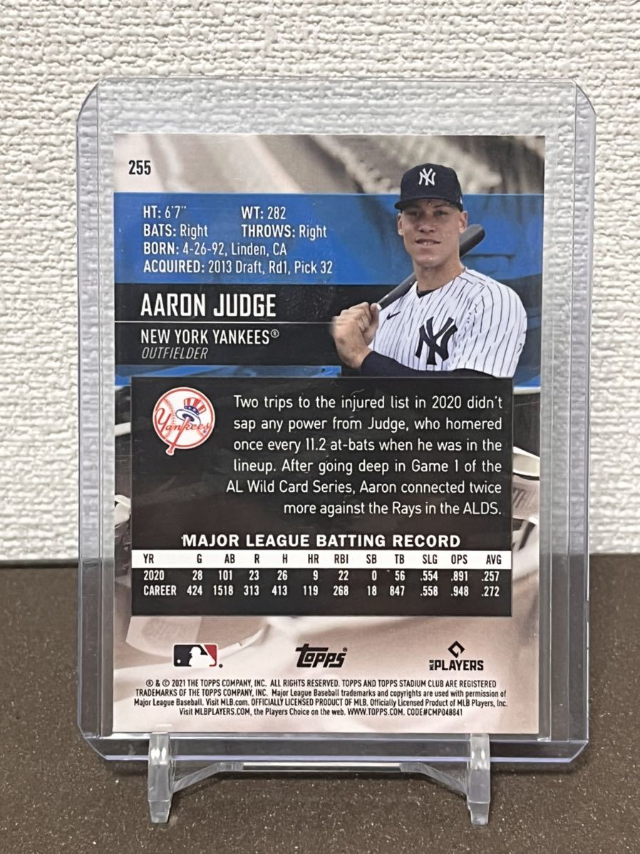 正規認証品!新規格 Topps 2021 MLB Aaron Judge アーロン ジャッジ