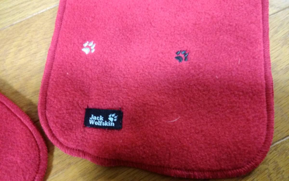 Jack Wolfskin Jack Wolfskin fleece muffler 130×14.5cm red postage 215 jpy ~