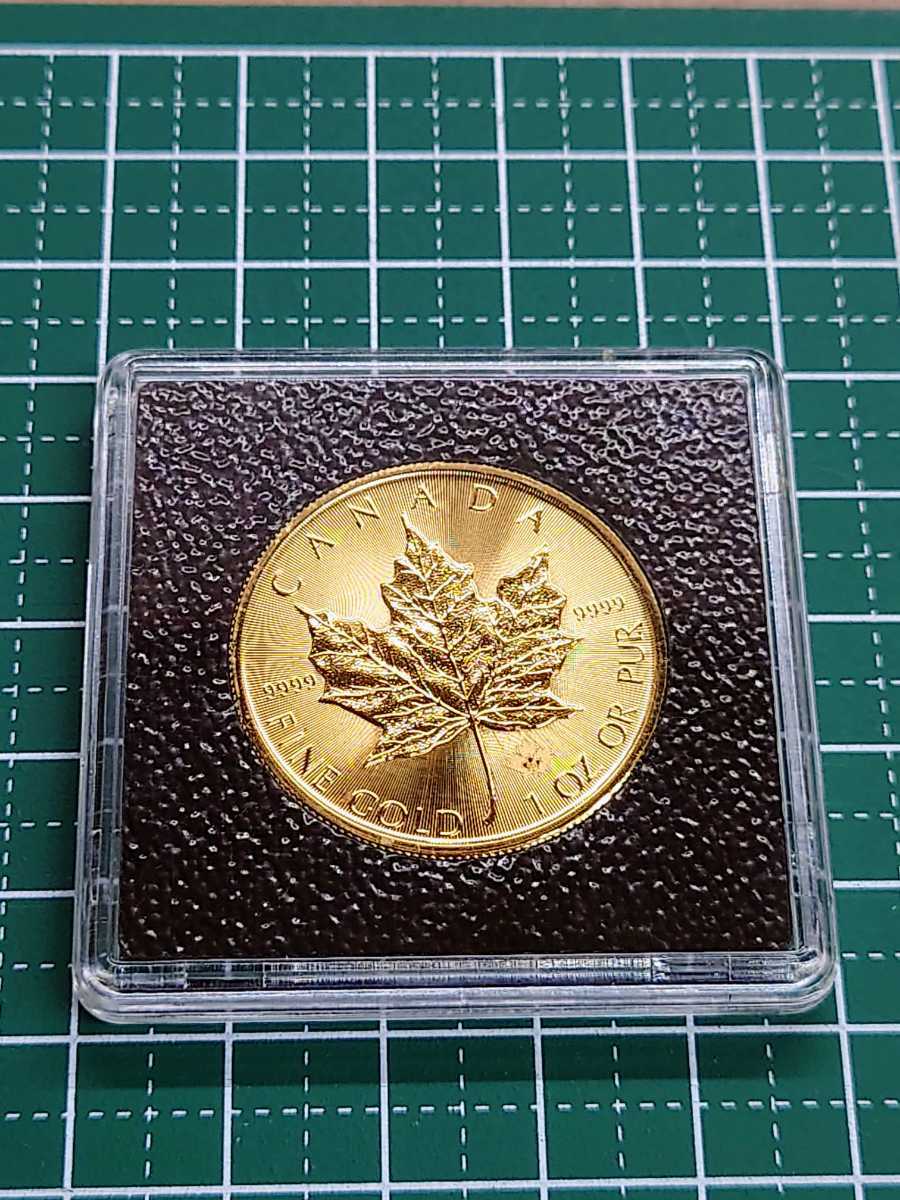 メイプルリーフ金貨 1オンス 1oz カナダ エリザベス女王 2015 999.9 純金 K24 カプセルケース入り